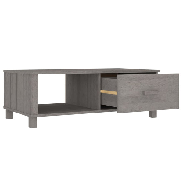 Hellgrauer Couchtisch Hamar Amuza 100x55x35cm (Kiefer)