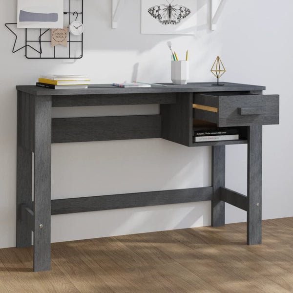 Dunkelgrauer Tisch Hamar Gligori 110x40x75cm (Kiefer)