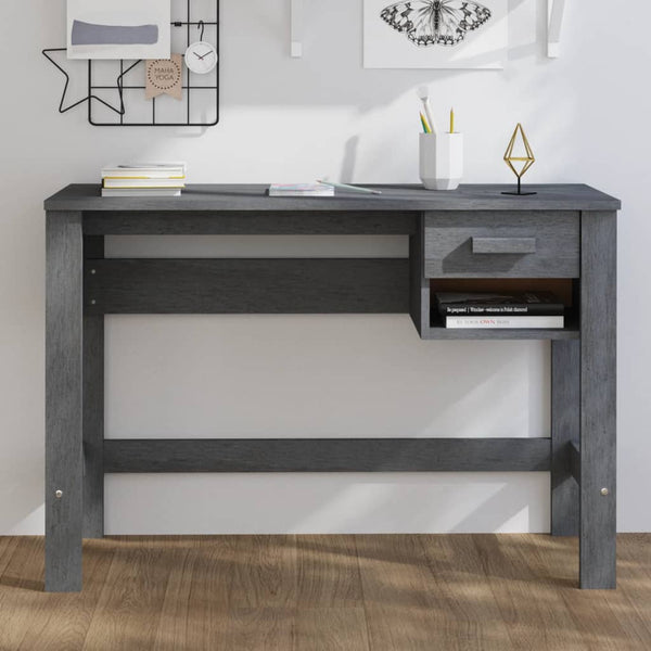Dunkelgrauer Tisch Hamar Gligori 110x40x75cm (Kiefer)