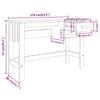 Hellgrauer Tisch Hamar Gligori 110x40x75cm (Kiefer)