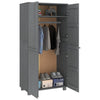 Dunkelgrauer Kleiderschrank hamar Dakota 89x50x180cm (Kiefer)