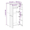 Dunkelgrauer Kleiderschrank hamar Dakota 89x50x180cm (Kiefer)