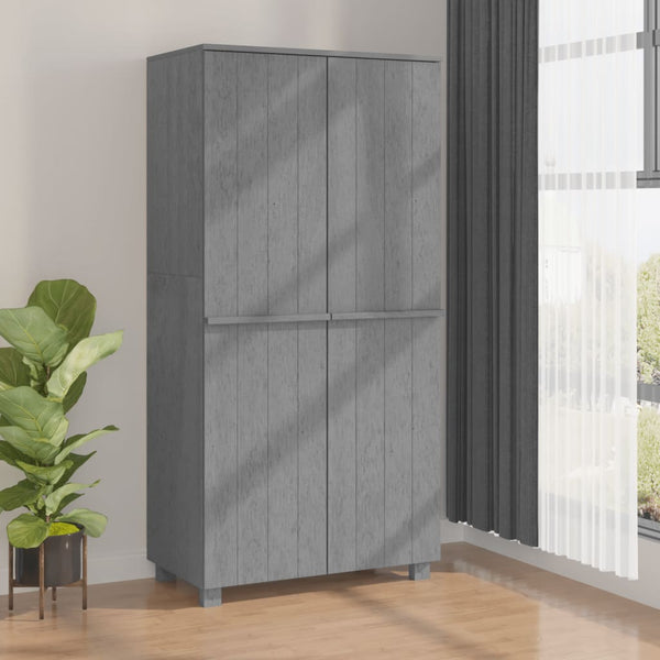 Dunkelgrauer Kleiderschrank hamar Dakota 89x50x180cm (Kiefer)