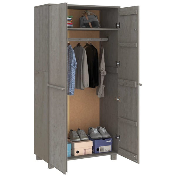 Hellgrauer Kleiderschrank Hamar Dakota 89x50x180cm (Kiefer)