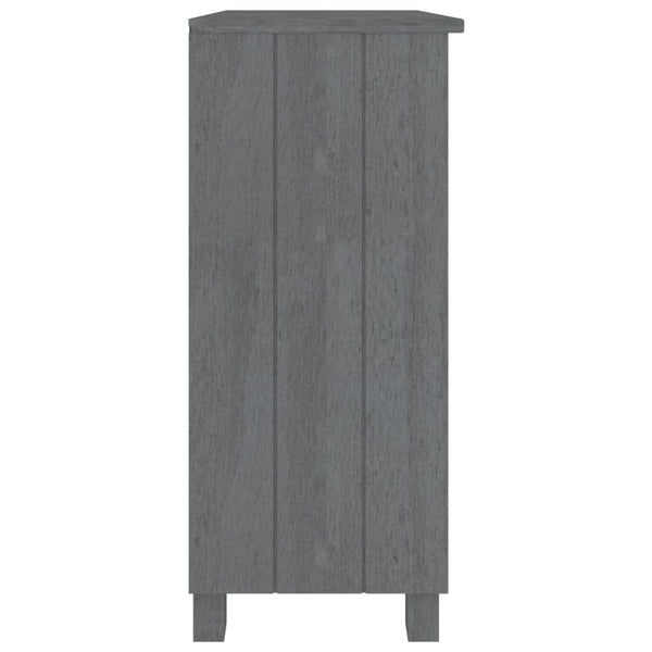 Dunkelgrauer Beistelltisch Hamar Yousif 85x35x80cm (Kiefer)