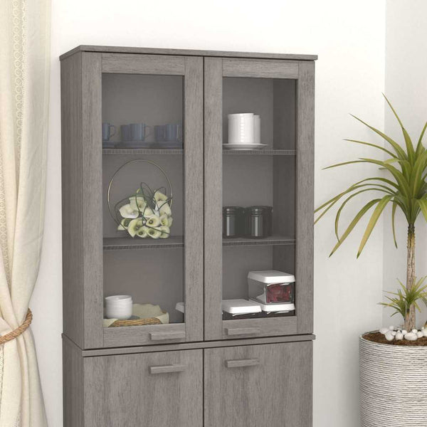 Hellgrauer Hängeschrank hamar Plummer 85x35x100cm (Kiefer)
