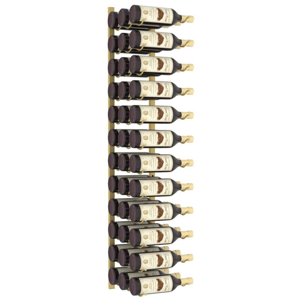 Goldfarbenes Wand-Weinregal Faria für 36 Flaschen (Eisen)