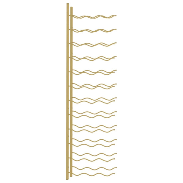 Goldfarbenes Wand-Weinregal Faria für 36 Flaschen (Eisen)