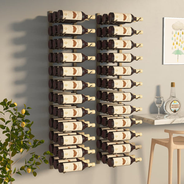 Wandmontiertes Faria-Weinregal für 36 Flaschen (2 Stück Eisen)