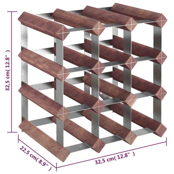 Braunes Weinregal Axania für 12 Flaschen (Kiefer)