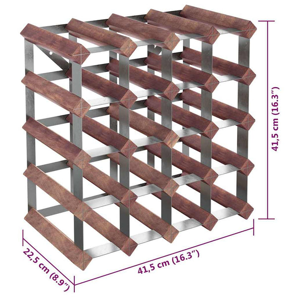 Brauner Weinflaschenhalter Axania für 20 Flaschen (Kiefer)
