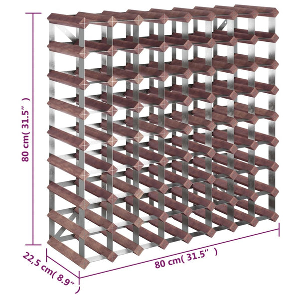 Braunes Weinflaschenregal Axania für 72 Flaschen (Kiefer)