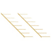 Goldfarbener Weinflaschenhalter zur Wandmontage Estes (7 Flaschen 2er-Set Metall)