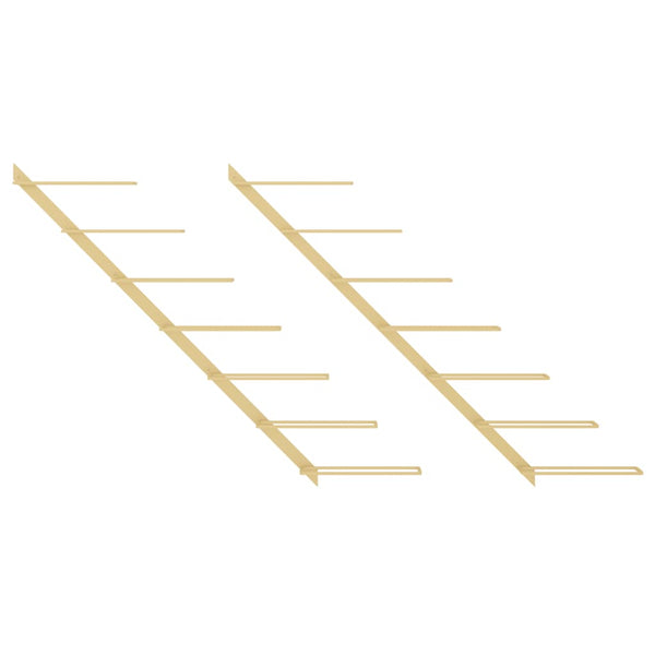 Goldfarbener Weinflaschenhalter zur Wandmontage Estes (7 Flaschen 2er-Set Metall)
