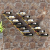 Goldfarbener Weinflaschenhalter zur Wandmontage Estes (7 Flaschen 2er-Set Metall)