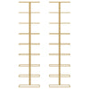 Gold Wandmontiertes Weinregal Yamya für 9 Flaschen (2 Stück)