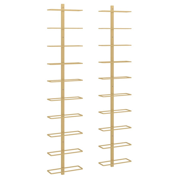 Goldfarbenes Wand-Weinregal Yamya für 10 Flaschen (2 Stück)