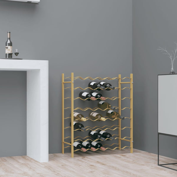 Goldener Weinflaschenhalter Nurefsan für 48 Flaschen (Metall)