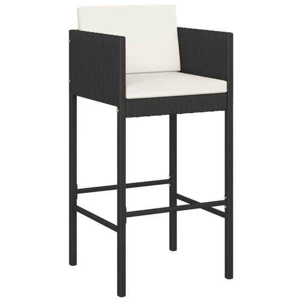 Garten-Barset Farmatech (3-teilig, mit Kissen, Polyrattan), schwarz