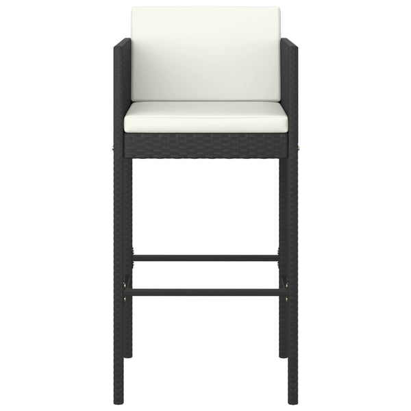 Garten-Barset Farmatech (3-teilig, mit Kissen, Polyrattan), schwarz