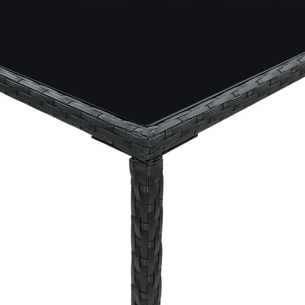 Garten-Barset Farmatech (3-teilig, mit Kissen, Polyrattan), schwarz
