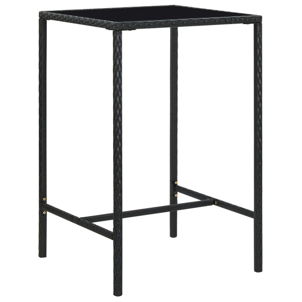 Gartengarnitur Milodrag (3-teilig mit Kissen, Polyrattan) Schwarz