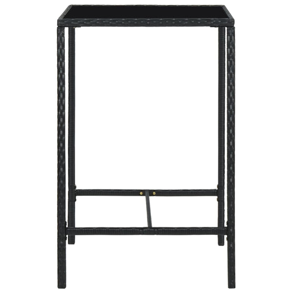 Gartengarnitur Milodrag (3-teilig mit Kissen, Polyrattan) Schwarz