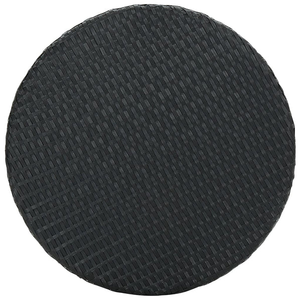 Schwarze Garten-Barsitzgruppe mit Kissen Arah (3-teilig, Polyrattan)