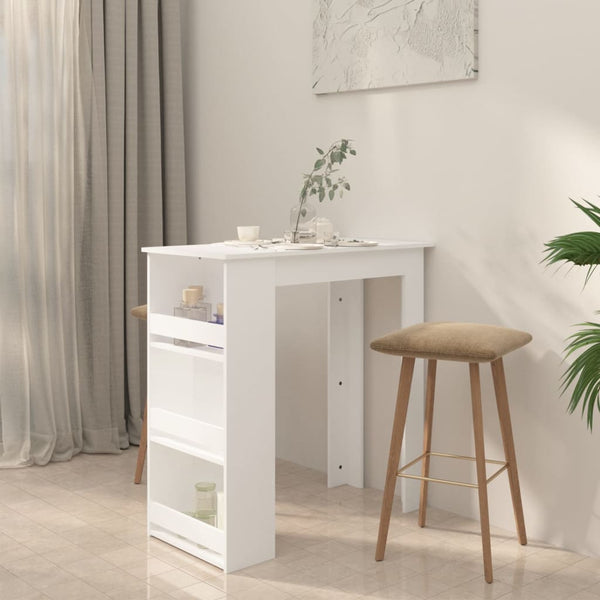 Weißer Bartisch mit Gestell Deanca 102x50x103,5cm (Holz)