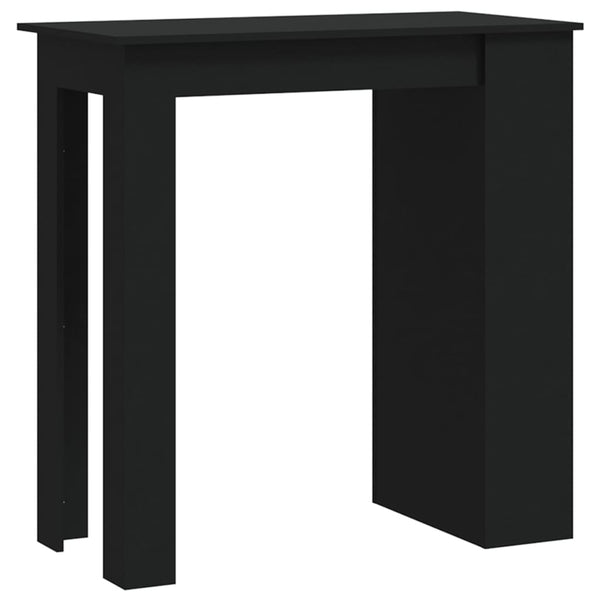 Musta baaripöytä telineellä Deanca 102x50x103,5cm (puinen)