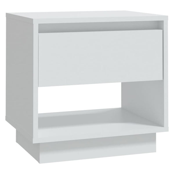 Weißer Nachttisch Podar 45x34x44cm (Spanplatte)