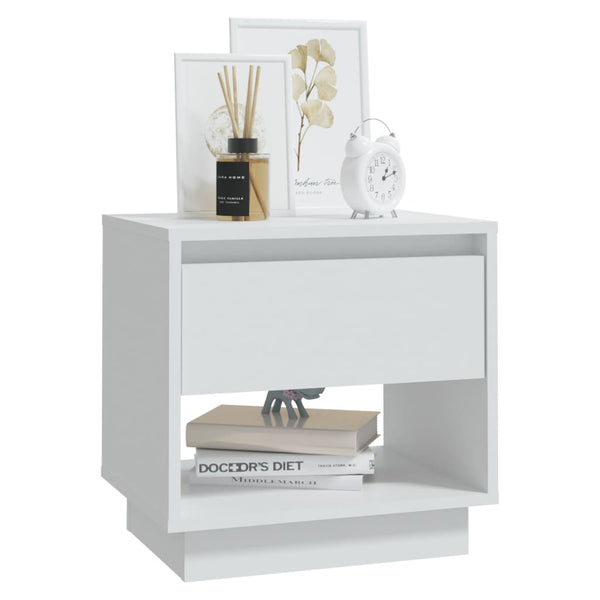 Weißer Nachttisch Podar 45x34x44cm (Spanplatte)