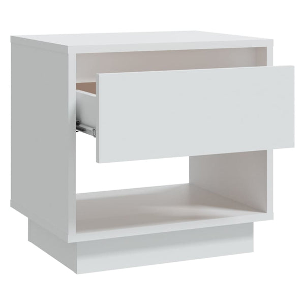 Weißer Nachttisch Podar 45x34x44cm (Spanplatte)
