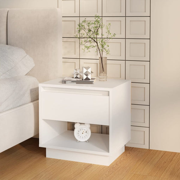 Weißer Nachttisch Podar 45x34x44cm (Spanplatte)