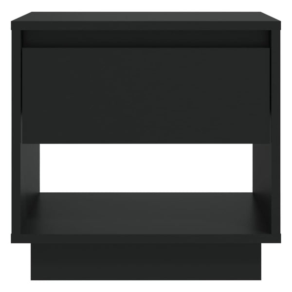 Schwarzer Nachttisch Podar 45x34x44cm (Spanplatte)