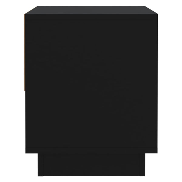 Schwarzer Nachttisch Podar 45x34x44cm (Spanplatte)