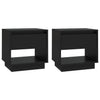 Schwarze Nachttische Podar 45x34x44cm (2 Stk. Spanplatte)