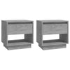 Betongraue Nachttische Podar 45x34x44cm (2er Set aus Holz)