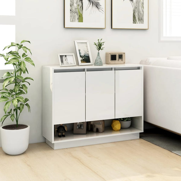 Weißes Sideboard Boie 97x31x75cm (Holz)