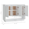 Weißes Sideboard Boie 97x31x75cm (Holz)