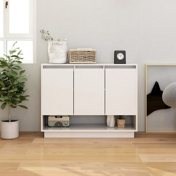 Weißes Sideboard Boie 97x31x75cm (Holz)