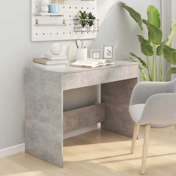 Betongrauer Schreibtisch Claudius 101x50x76,5cm (Holz)