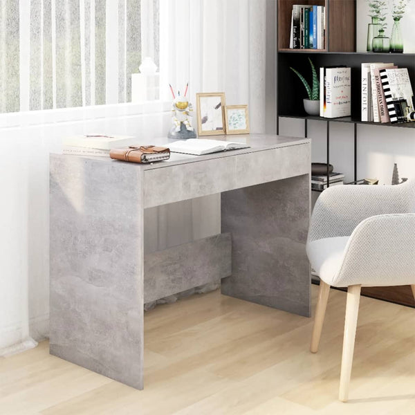Betongrauer Schreibtisch Claudius 101x50x76,5cm (Holz)