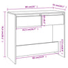Schwarzer Konsolentisch Gastel 89x41x76,5cm (Stahl)