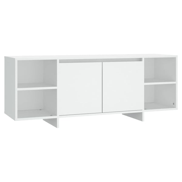 Weißer TV-Schrank Eluzie 130x35x50cm (Spanplatte)