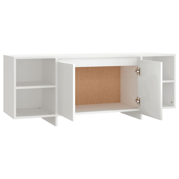 Weißer TV-Schrank Eluzie 130x35x50cm (Spanplatte)