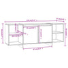 Weißer TV-Schrank Eluzie 130x35x50cm (Spanplatte)