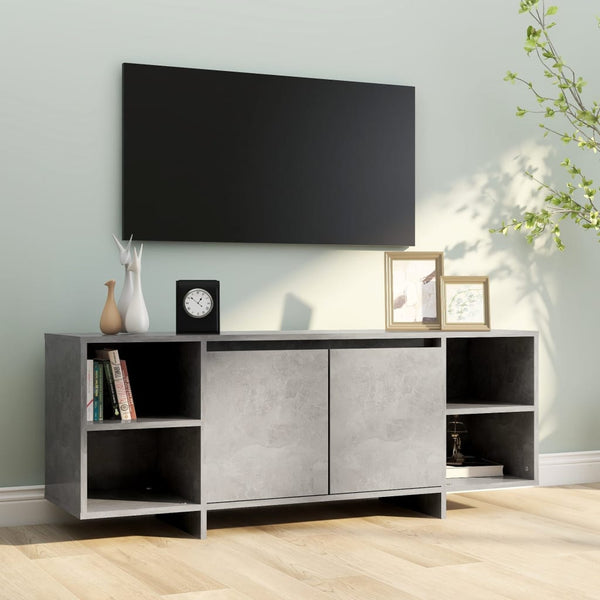 TV-Schrank Eluzie 130x35x50cm betongrau (Spanplatte)