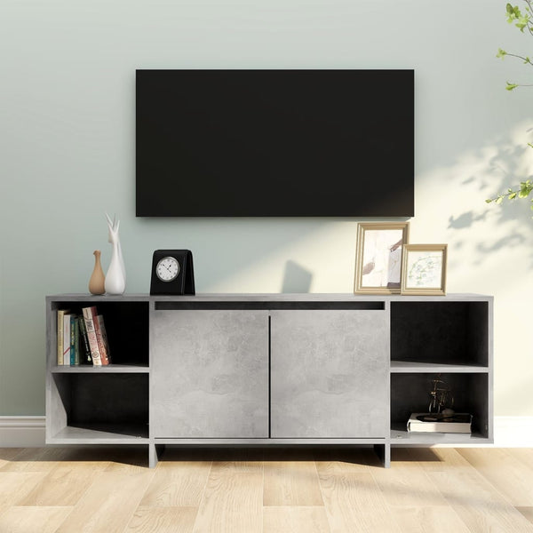 TV-Schrank Eluzie 130x35x50cm betongrau (Spanplatte)