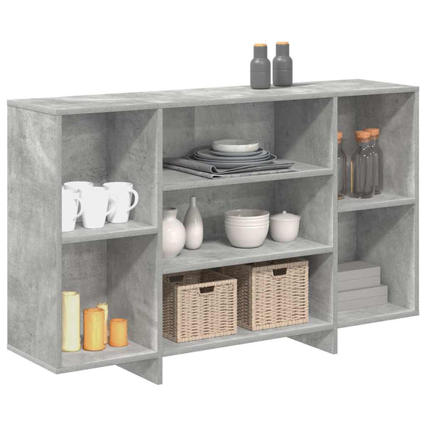 Betongraue Kommode Stroici 120x30x75cm (Holz)